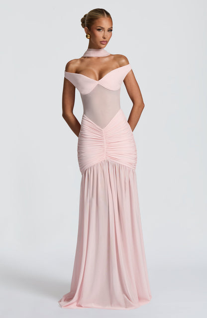 Alaia Maxi Dress Blush