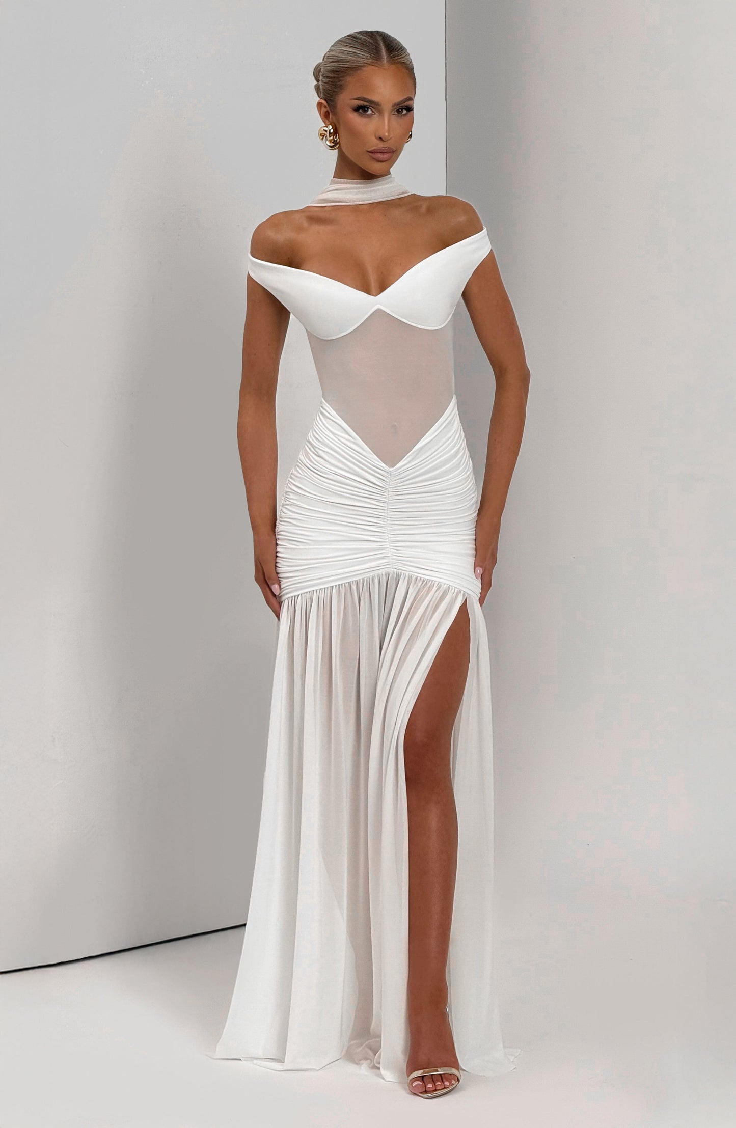 Alaia Maxi Dress Ivory