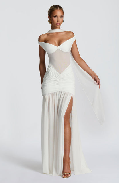 Alaia Maxi Dress Ivory