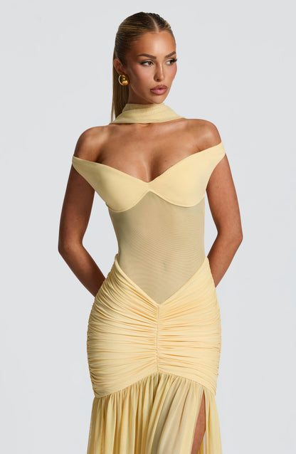 Alaia Maxi Dress Lemon
