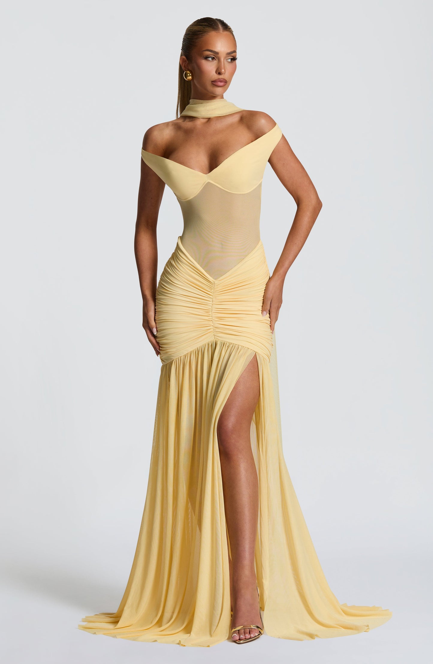 Alaia Maxi Dress Lemon