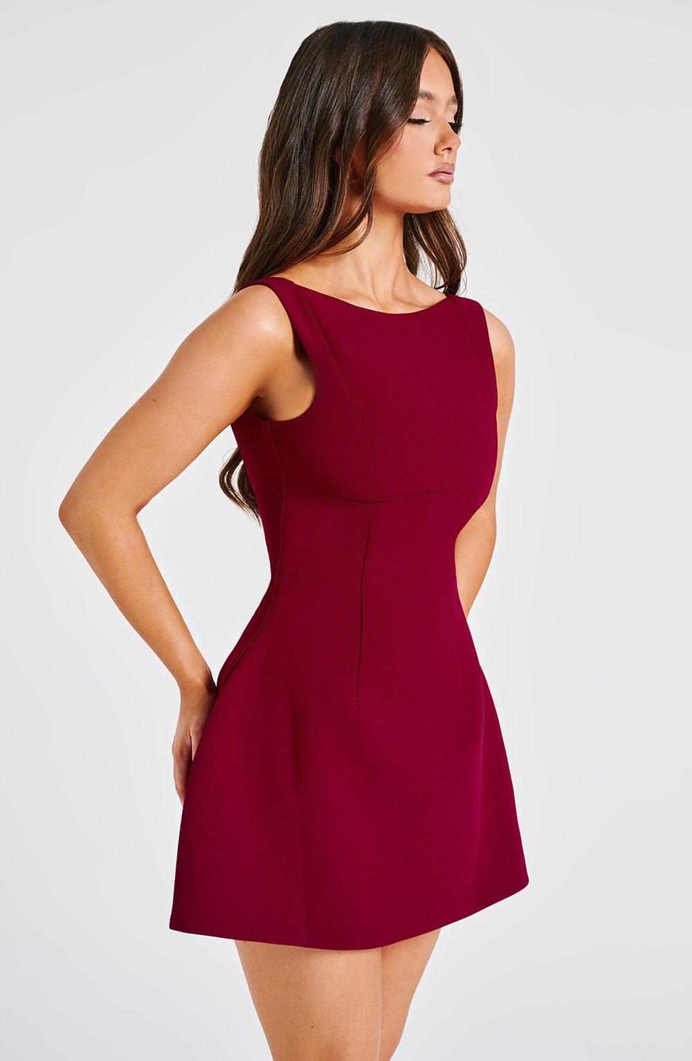 Alana Mini Dress Wine
