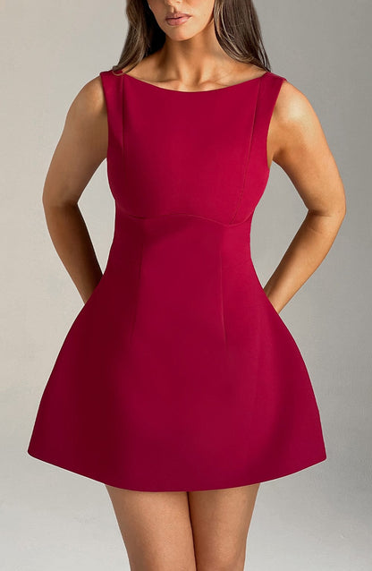 Alana Mini Dress Wine