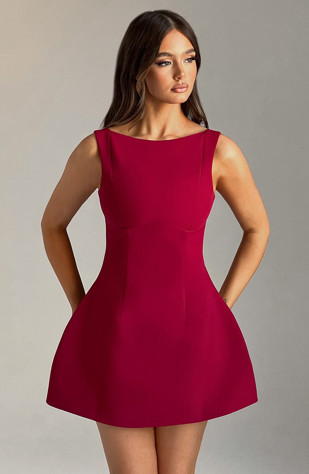 Alana Mini Dress Wine