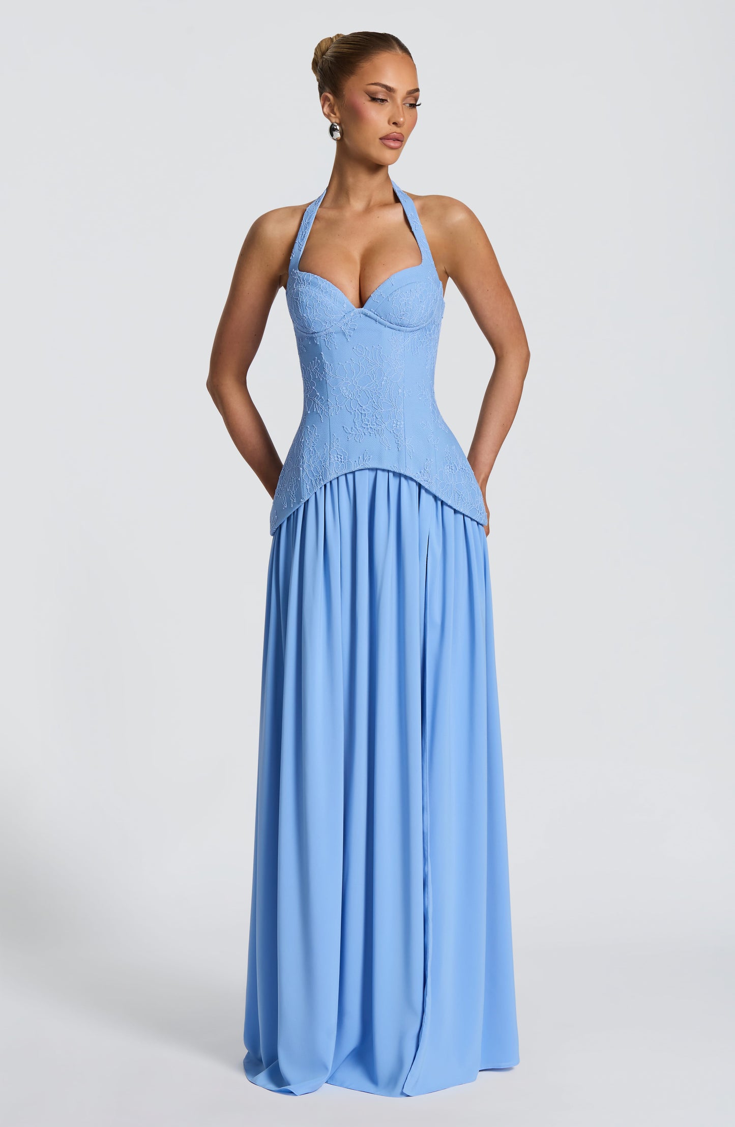 Almira Maxi Dress Powder Blue