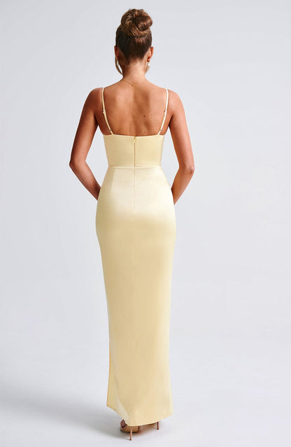 Alora Maxi Dress Lemon