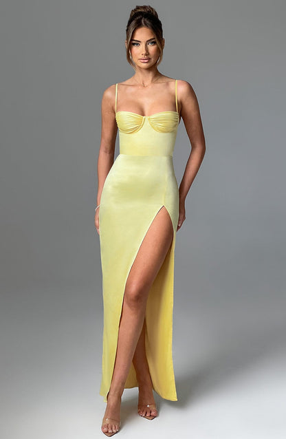 Alora Maxi Dress Lemon