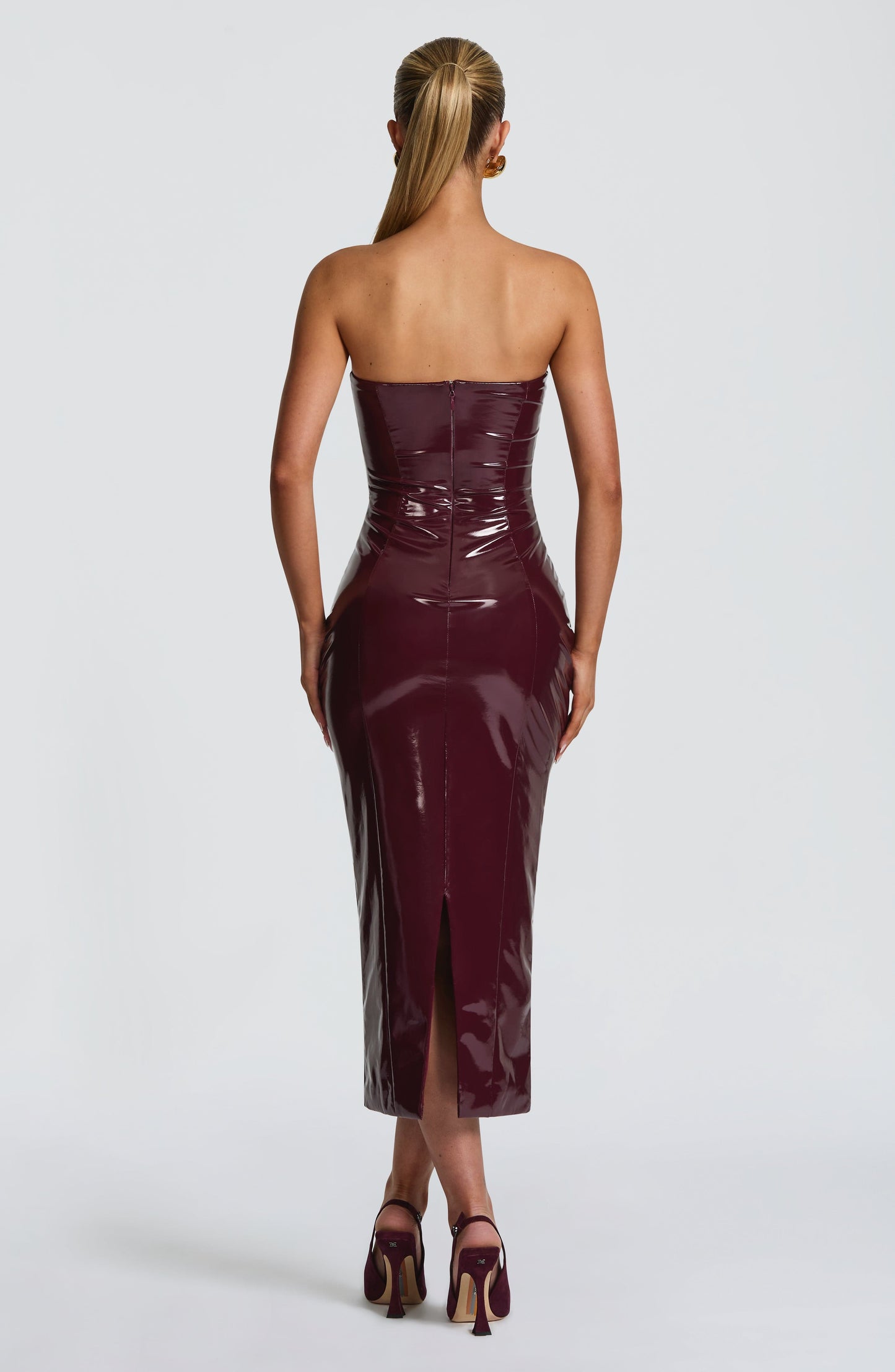 Amala Midi Dress Cherry Lacquer