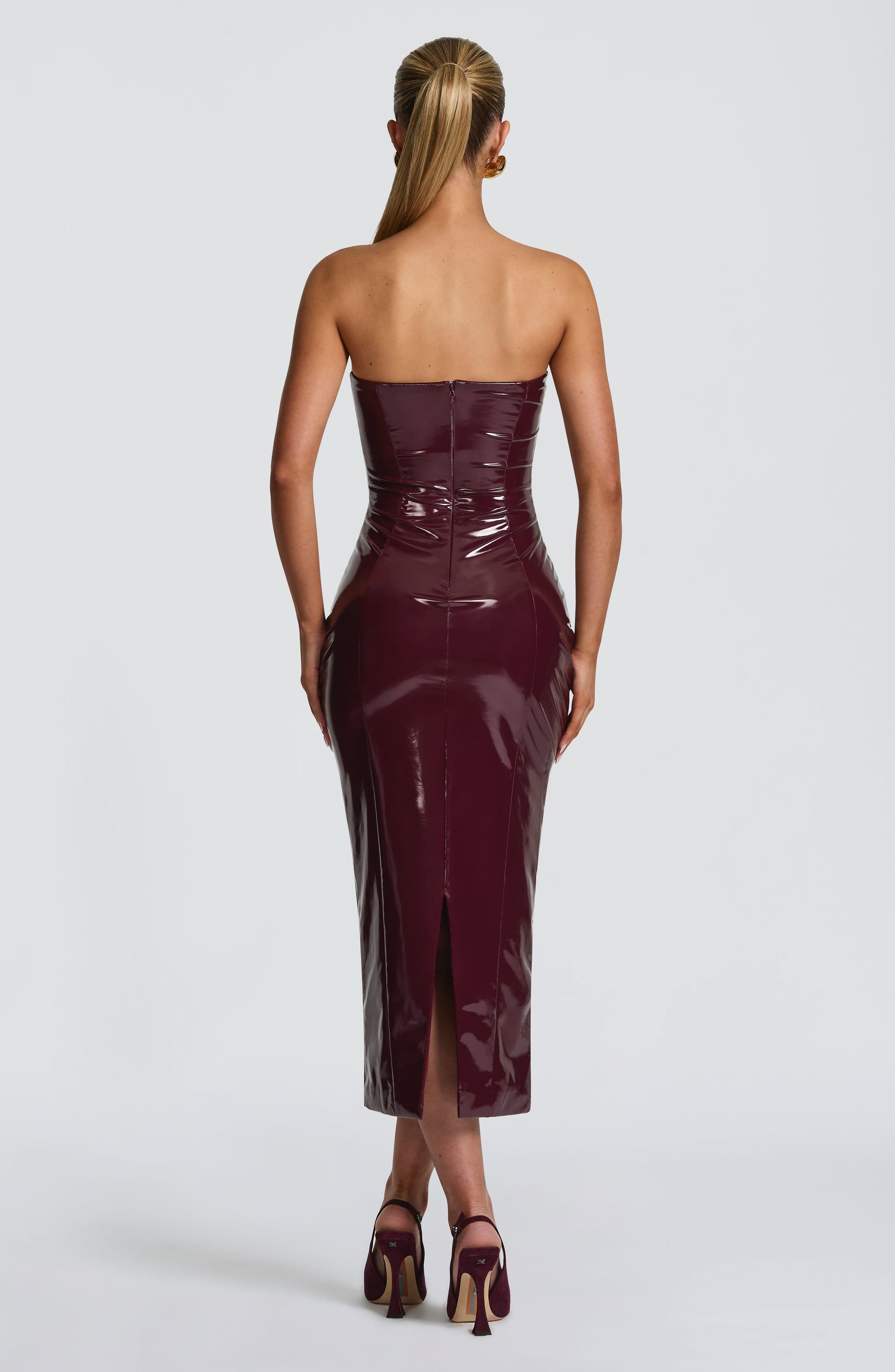 Amala Midi Dress Cherry Lacquer