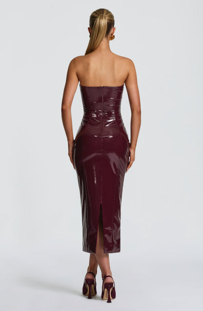 Amala Midi Dress Cherry Lacquer