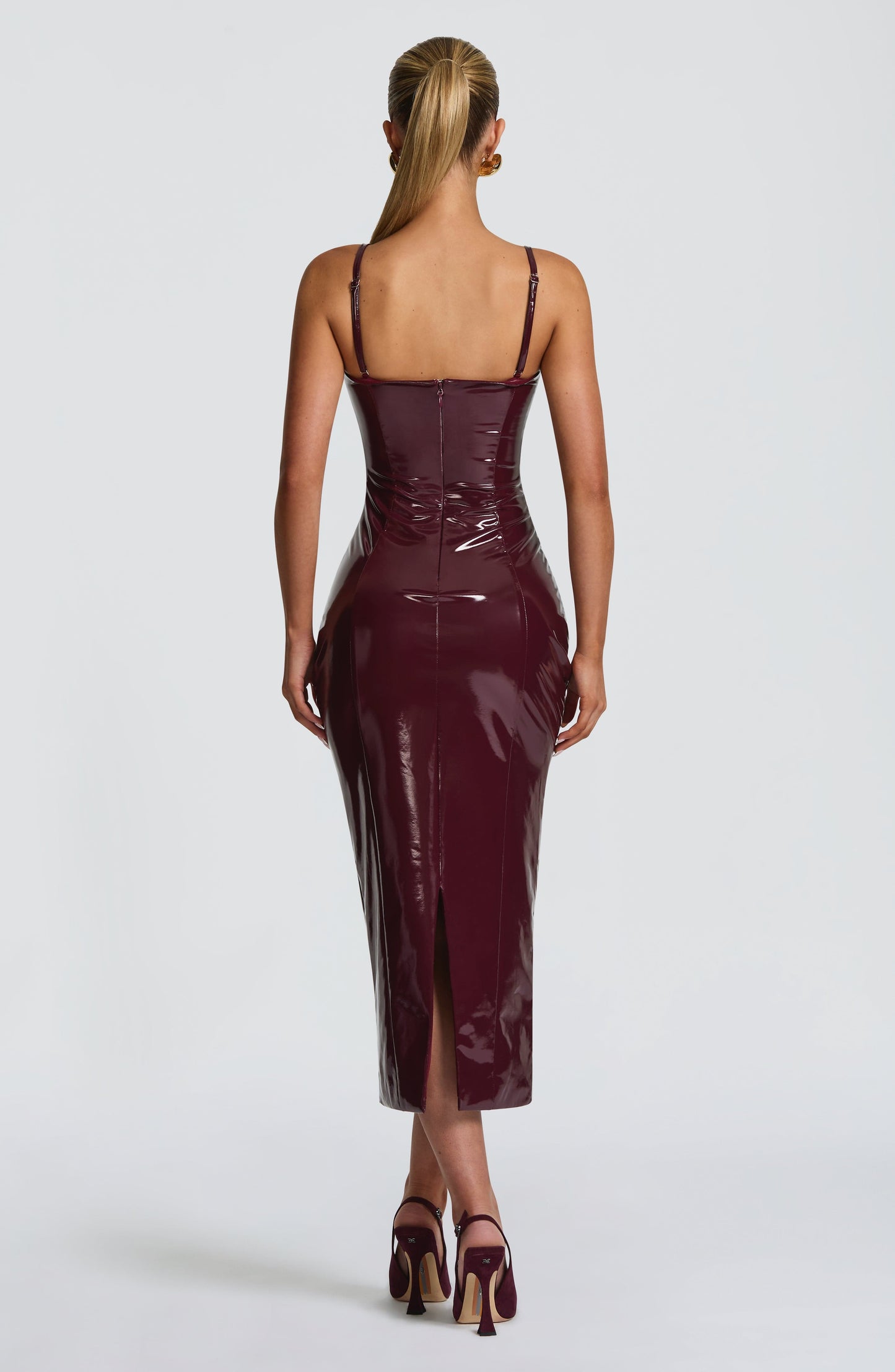 Amala Midi Dress Cherry Lacquer