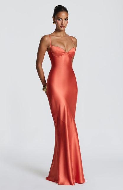 Amorette Maxi Dress Burnt Orange