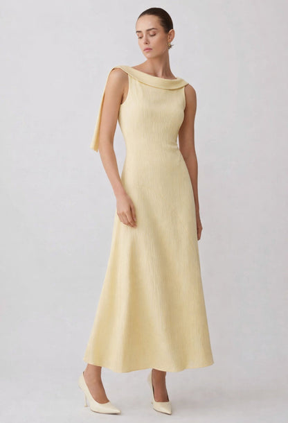 Anastasia A- Midi Dress Light Yellow