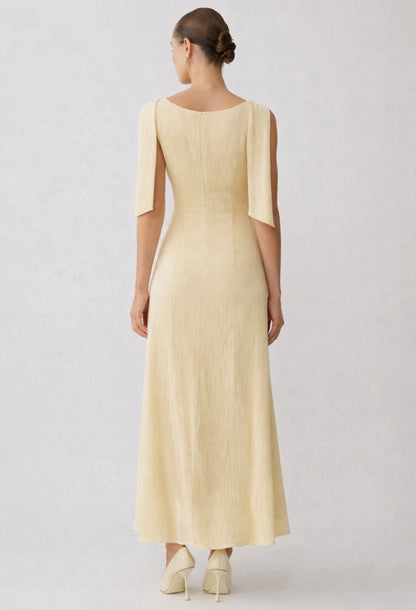 Anastasia A- Midi Dress Light Yellow