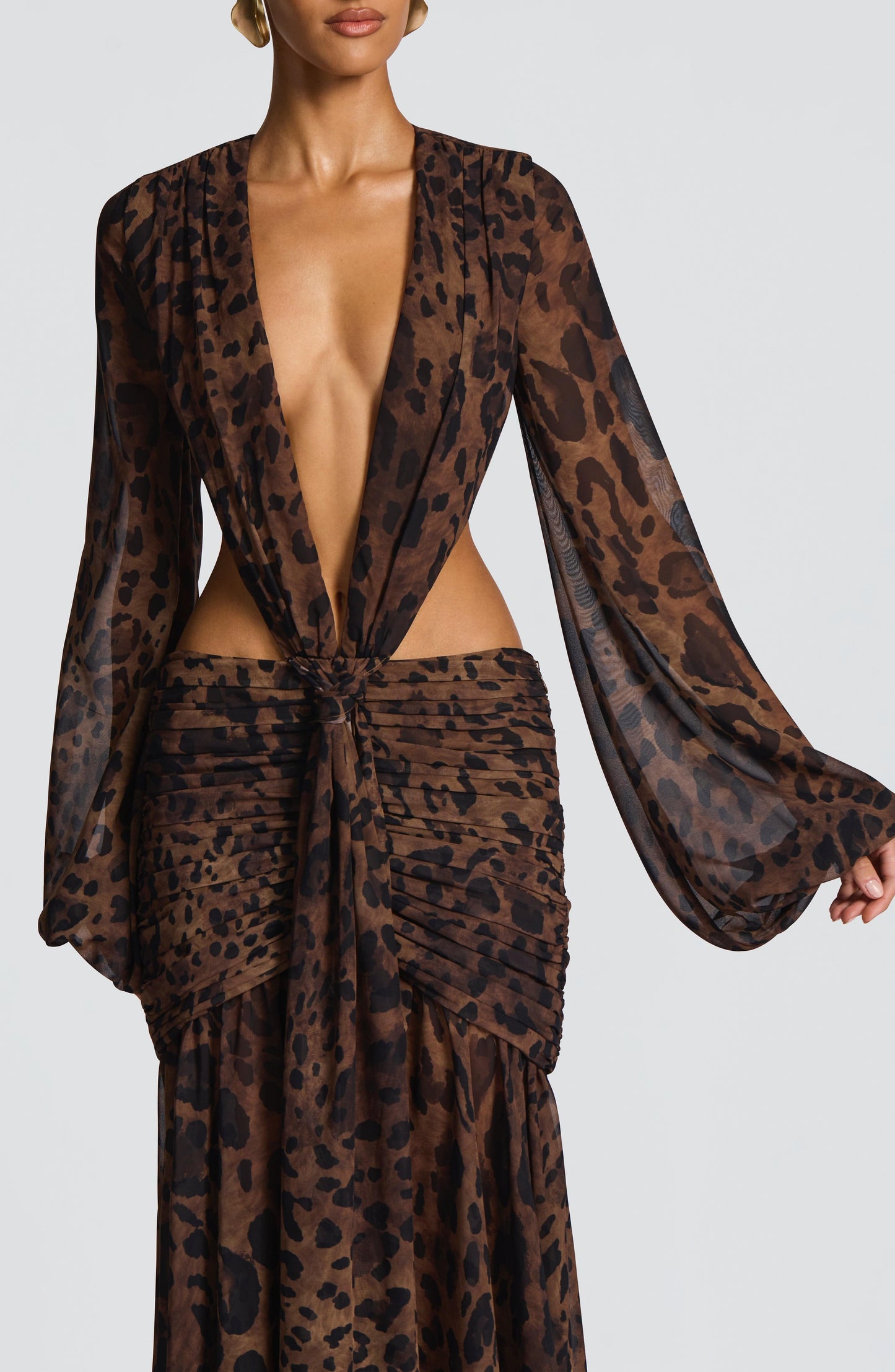 Andrina Maxi Dress Leopard Print