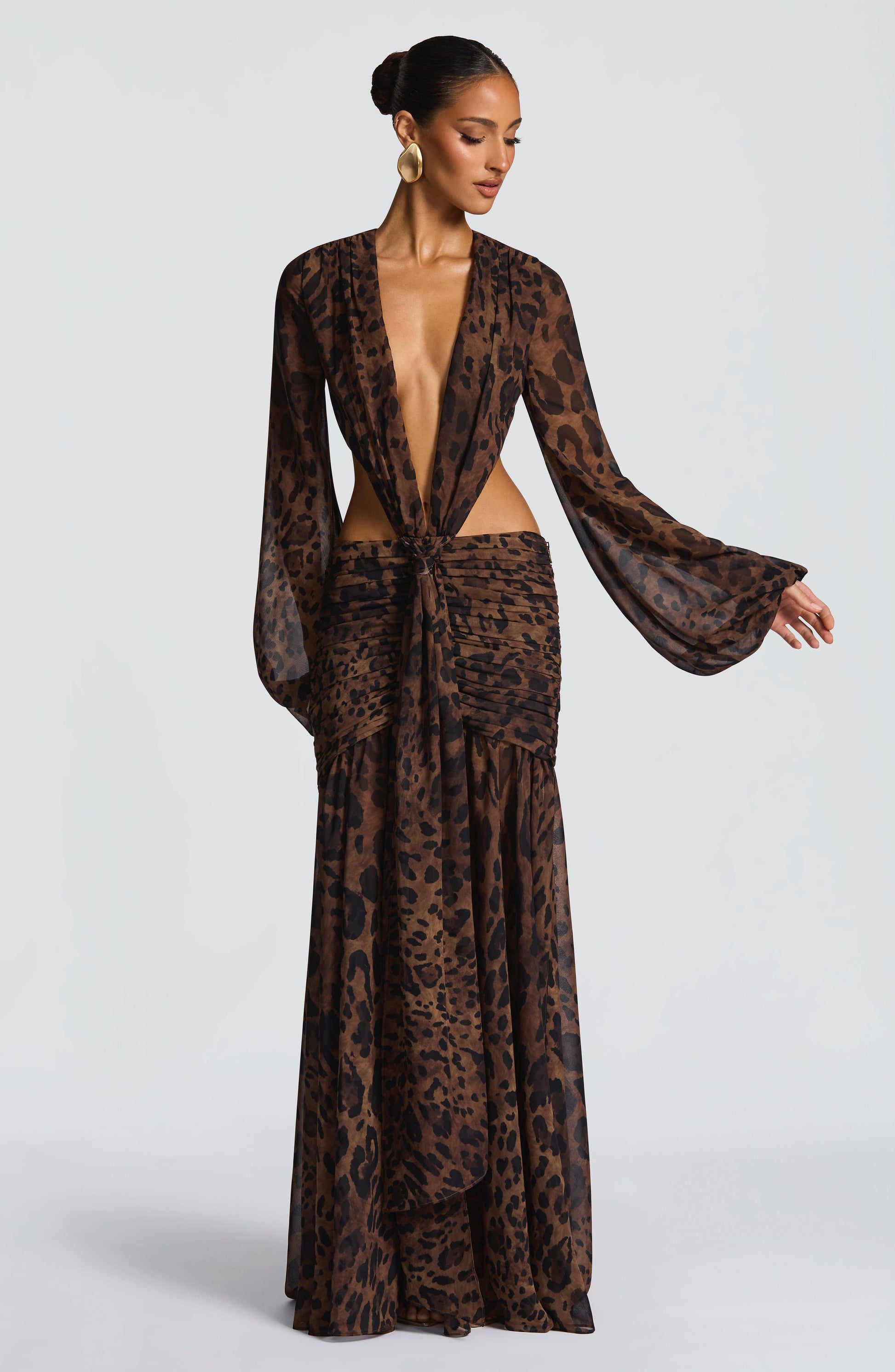 Andrina Maxi Dress Leopard Print