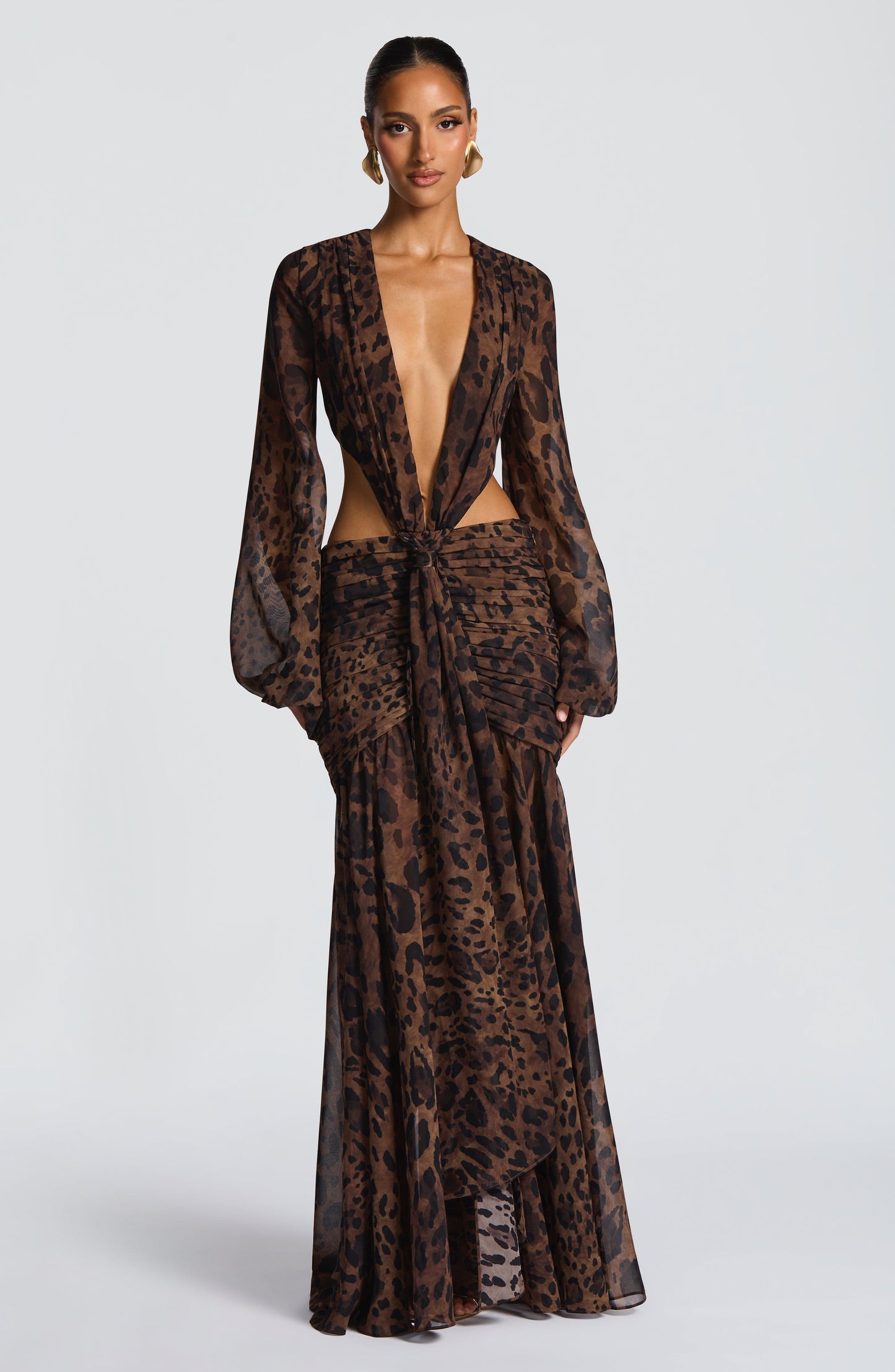 Andrina Maxi Dress Leopard Print
