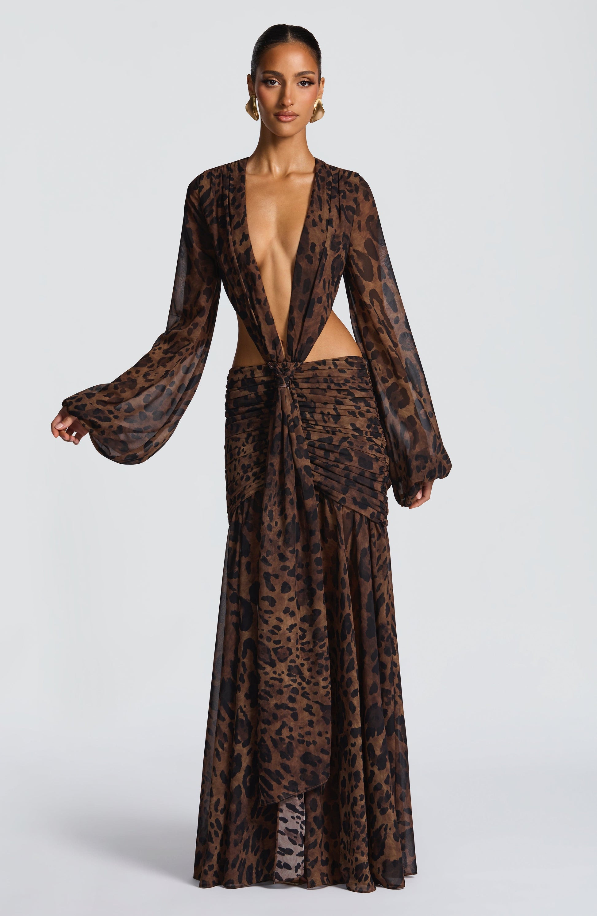 Andrina Maxi Dress Leopard Print