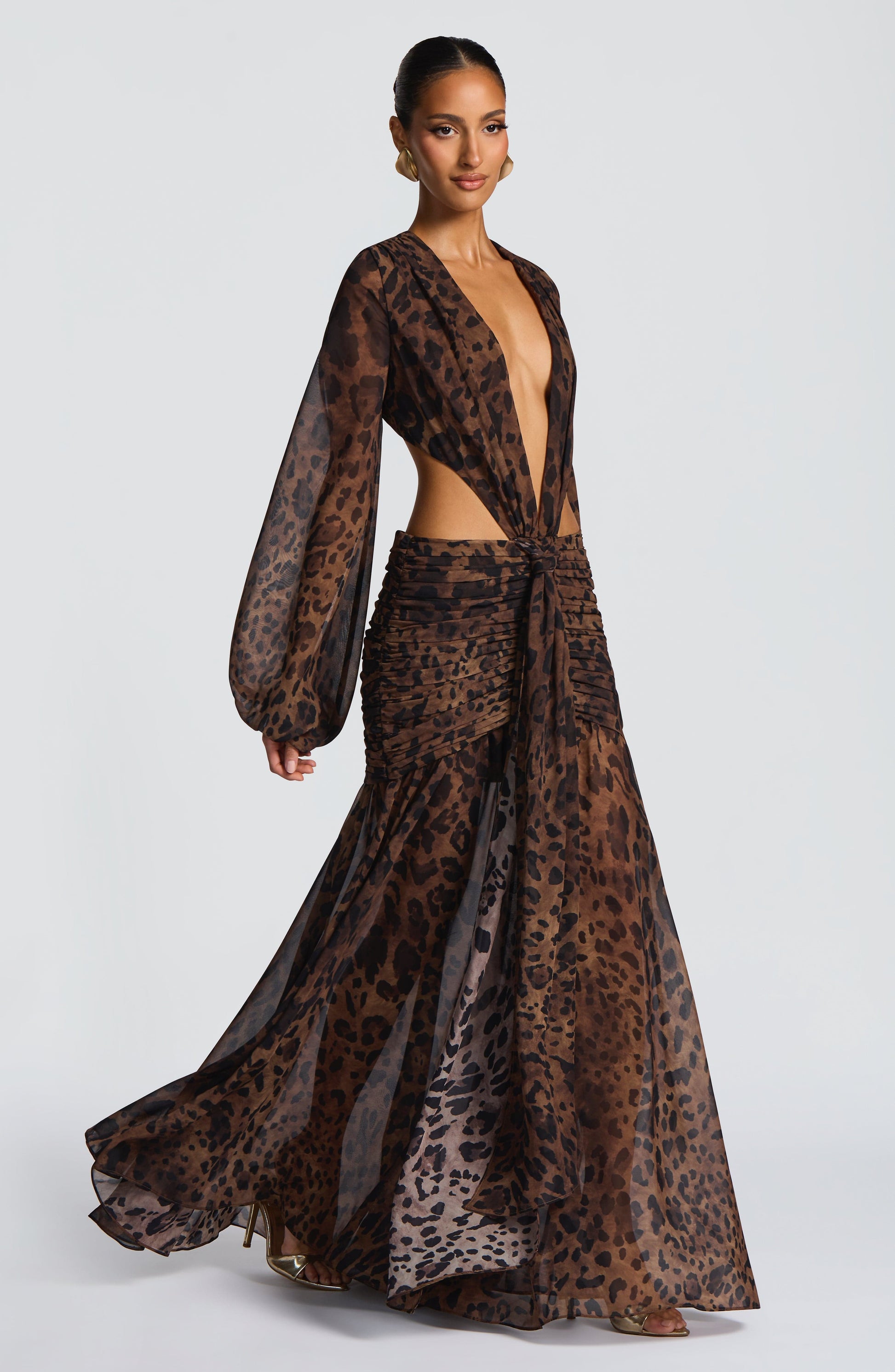Andrina Maxi Dress Leopard Print