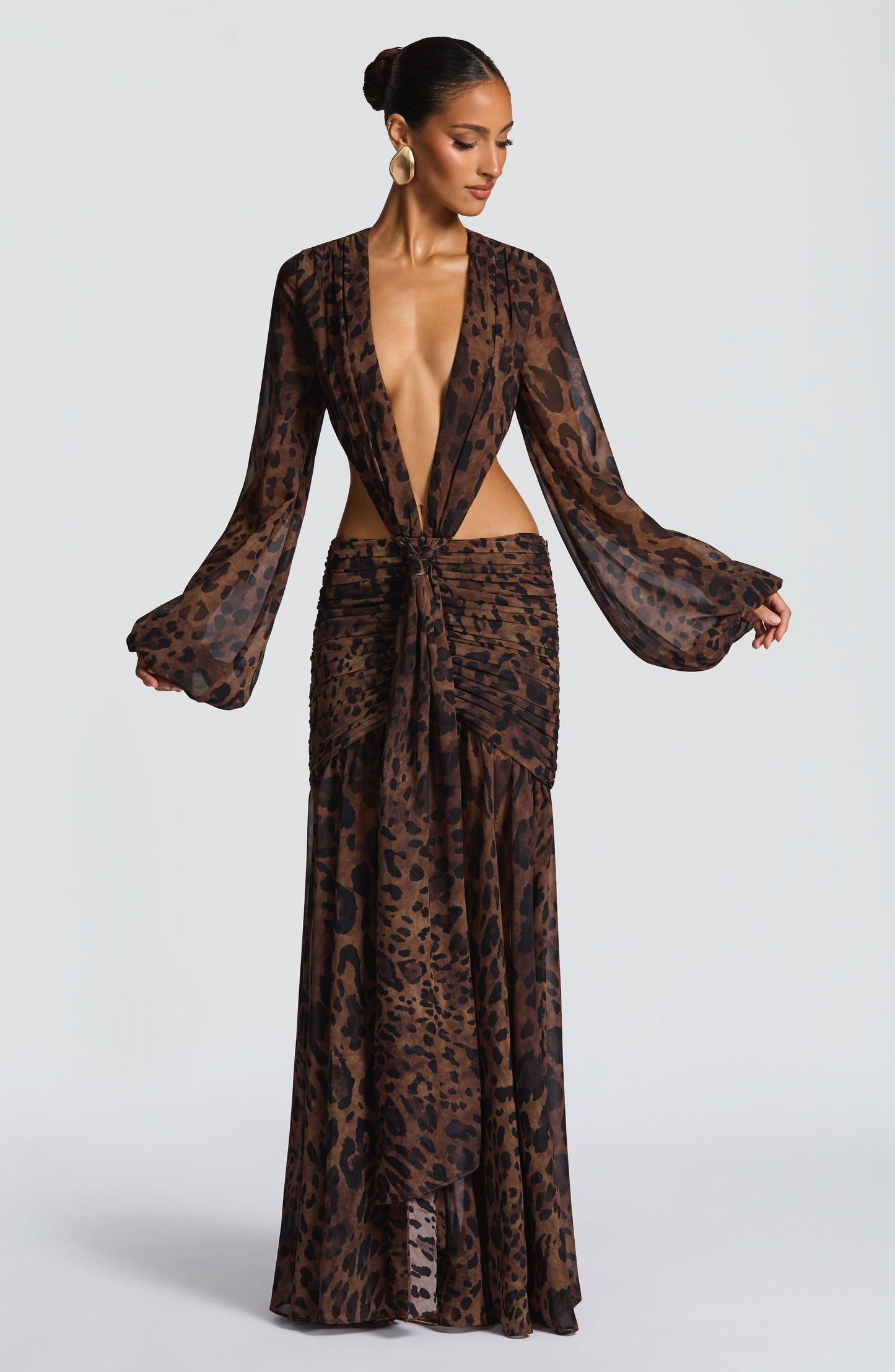Andrina Maxi Dress Leopard Print