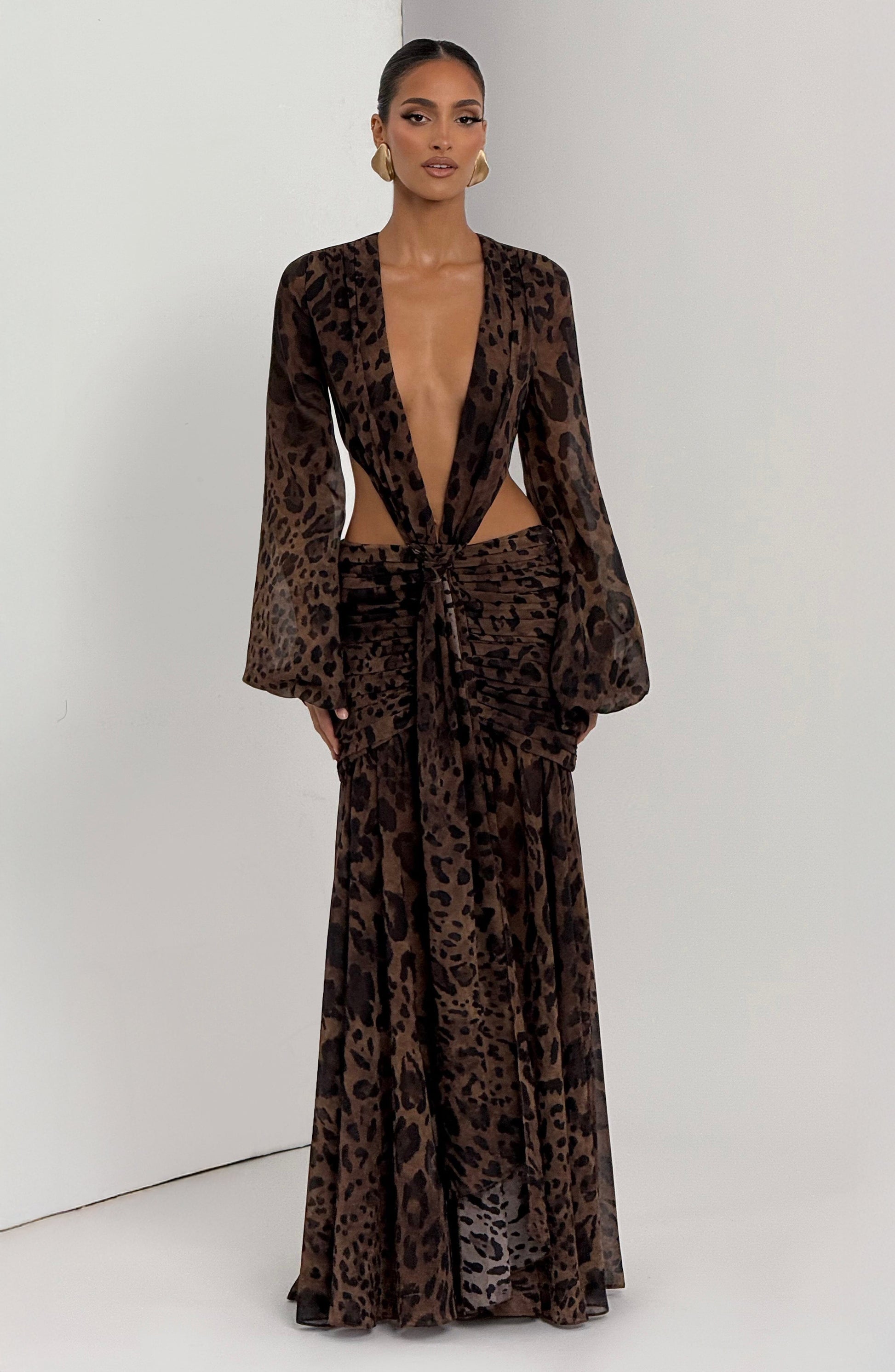 Andrina Maxi Dress Leopard Print