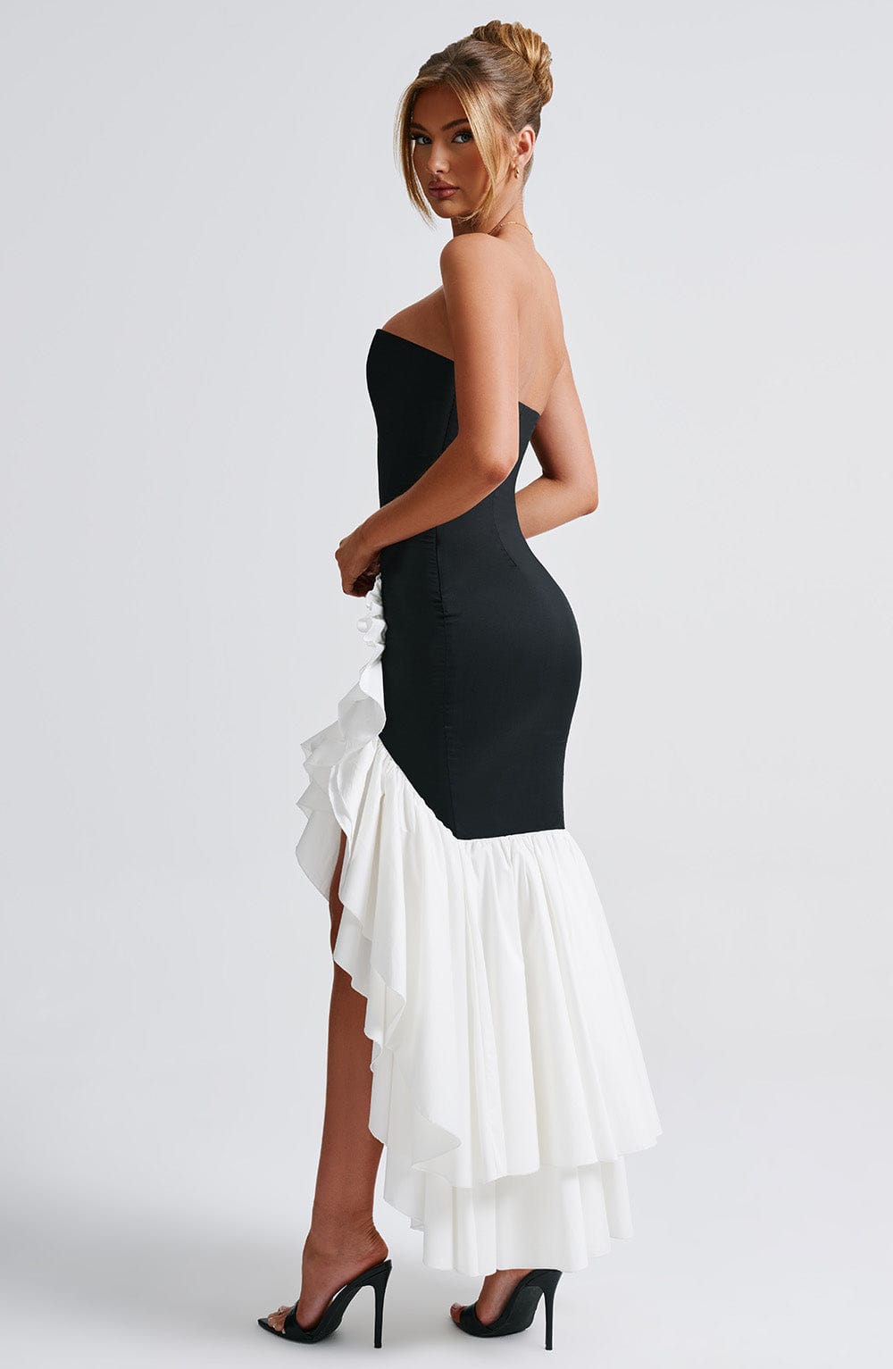 Angelina Maxi Dress Black/White