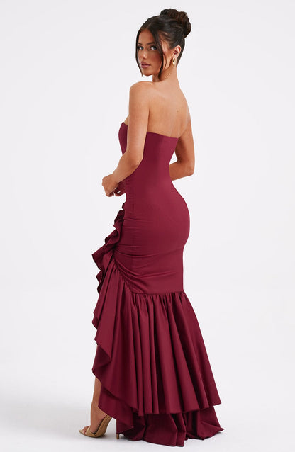 Angelina Maxi Dress Burgundy
