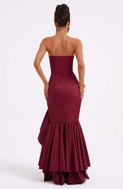 Angelina Maxi Dress Burgundy