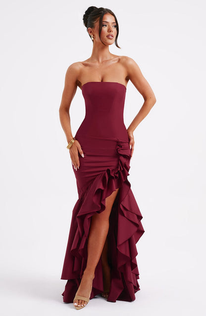 Angelina Maxi Dress Burgundy