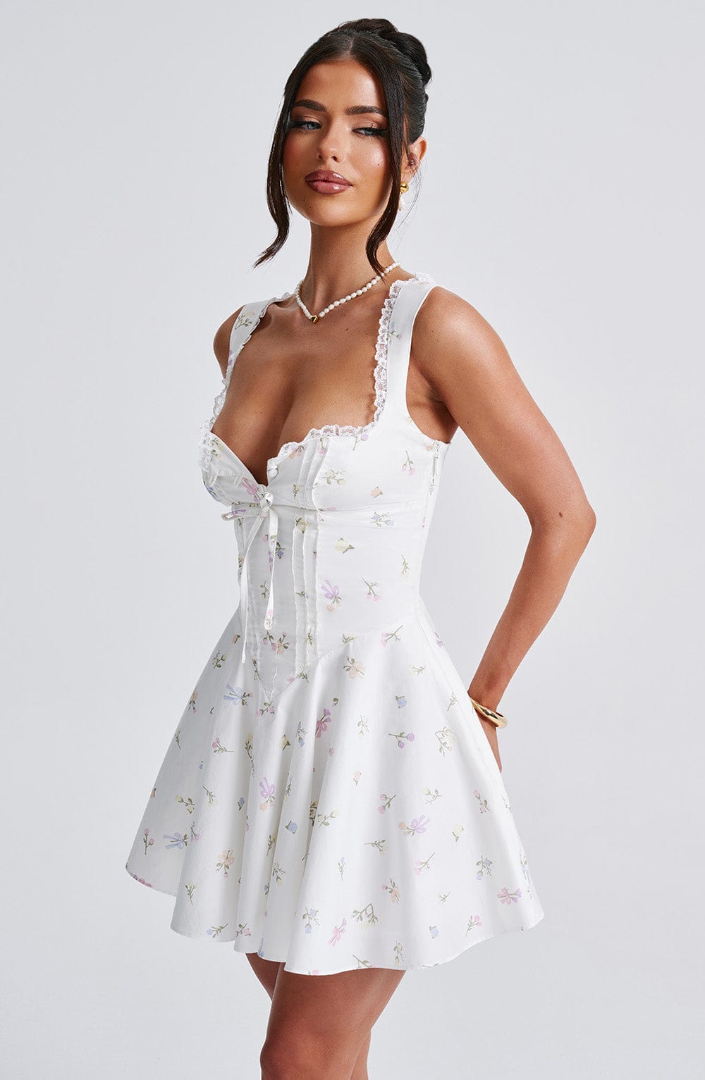 Antonella Mini Dress Multi Floral Print