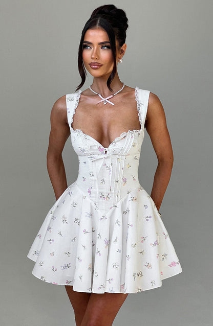 Antonella Mini Dress Multi Floral Print