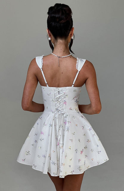Antonella Mini Dress Multi Floral Print