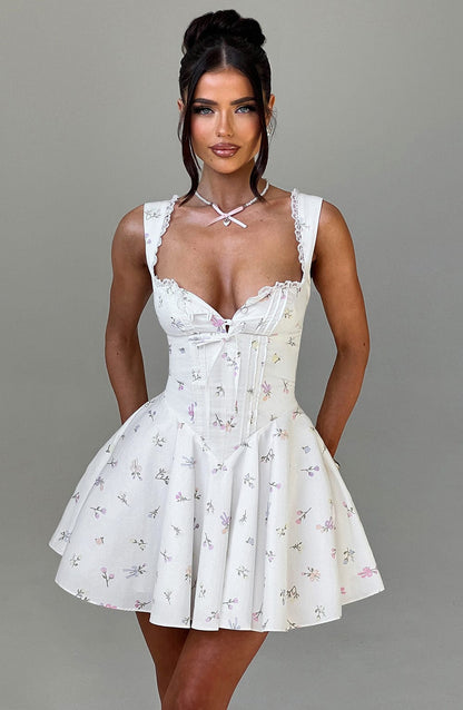 Antonella Mini Dress Multi Floral Print
