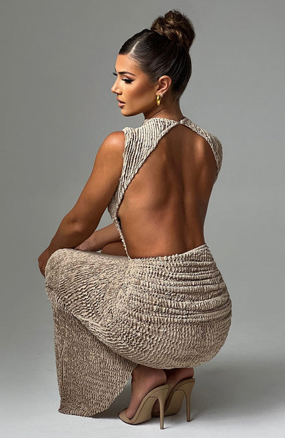Aphrodite Midi Dress Beige