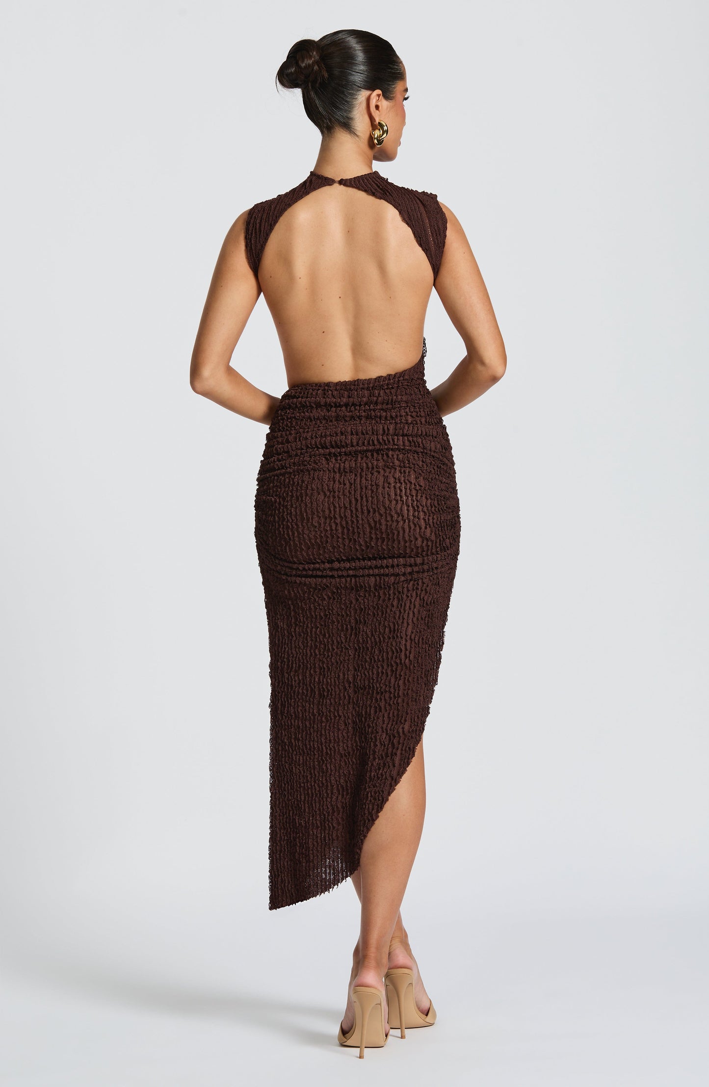 Aphrodite Midi Dress Plum Brown