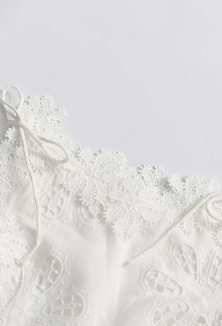 Araminta 3D Floral Broderie Anglaise Midi Dress White