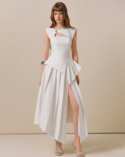 Arista Midi Dress White
