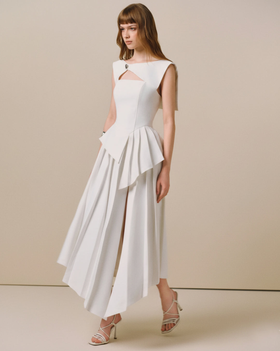 Arista Midi Dress White