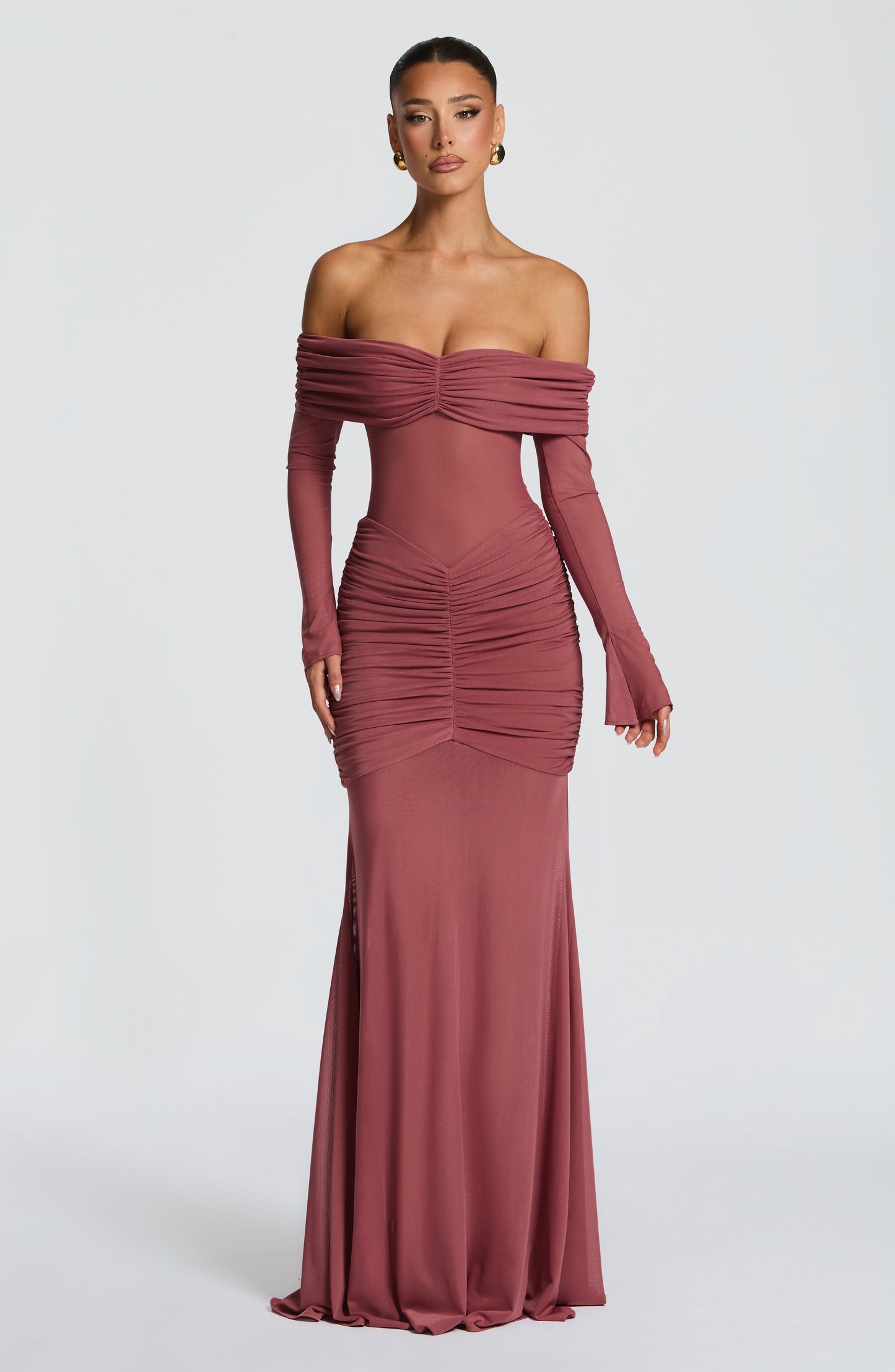 Arlena Maxi Dress Rose Brown
