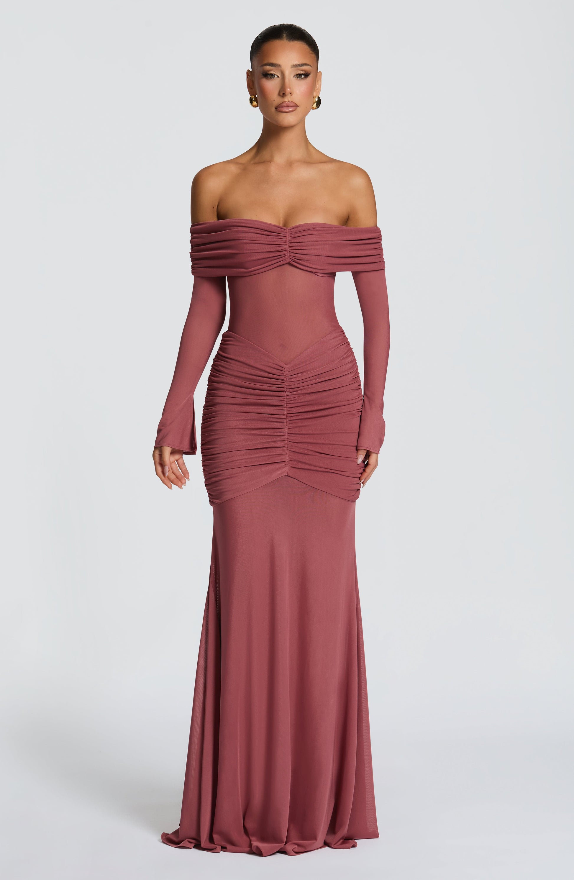 Arlena Maxi Dress Rose Brown