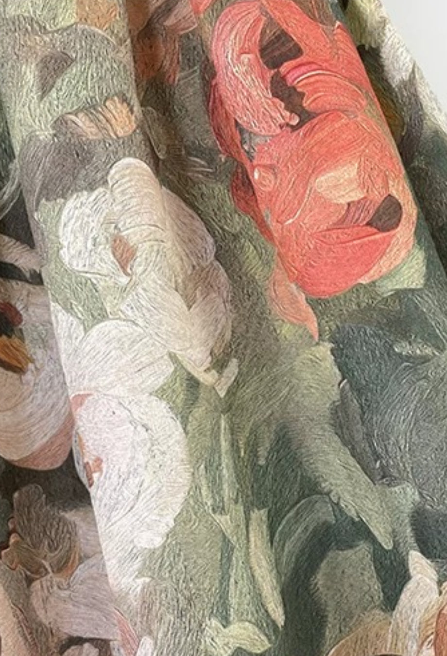 Arwen Green Vintage Floral Midi Skirt