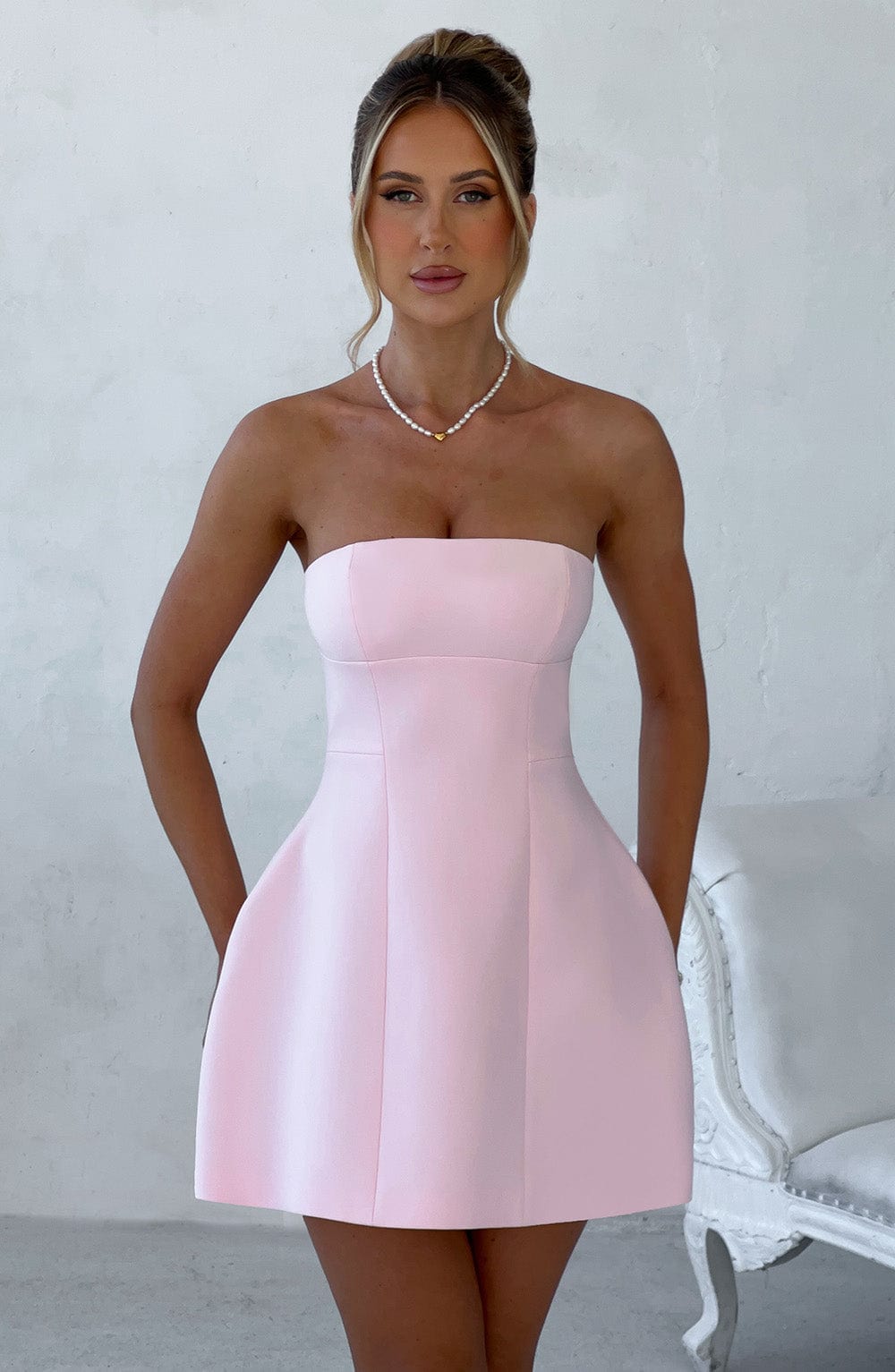 Asha Mini Dress Blush