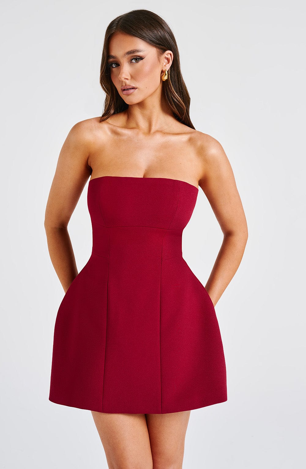 Asha Mini Dress Wine