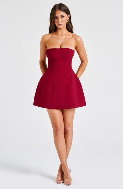 Asha Mini Dress Wine