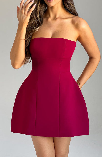 Asha Mini Dress Wine