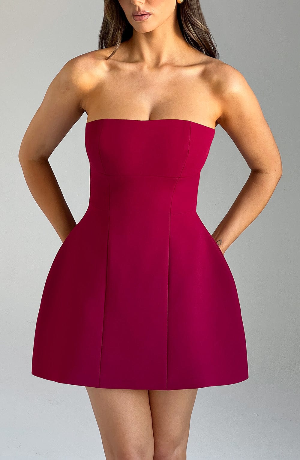 Asha Mini Dress Wine