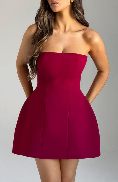 Asha Mini Dress Wine