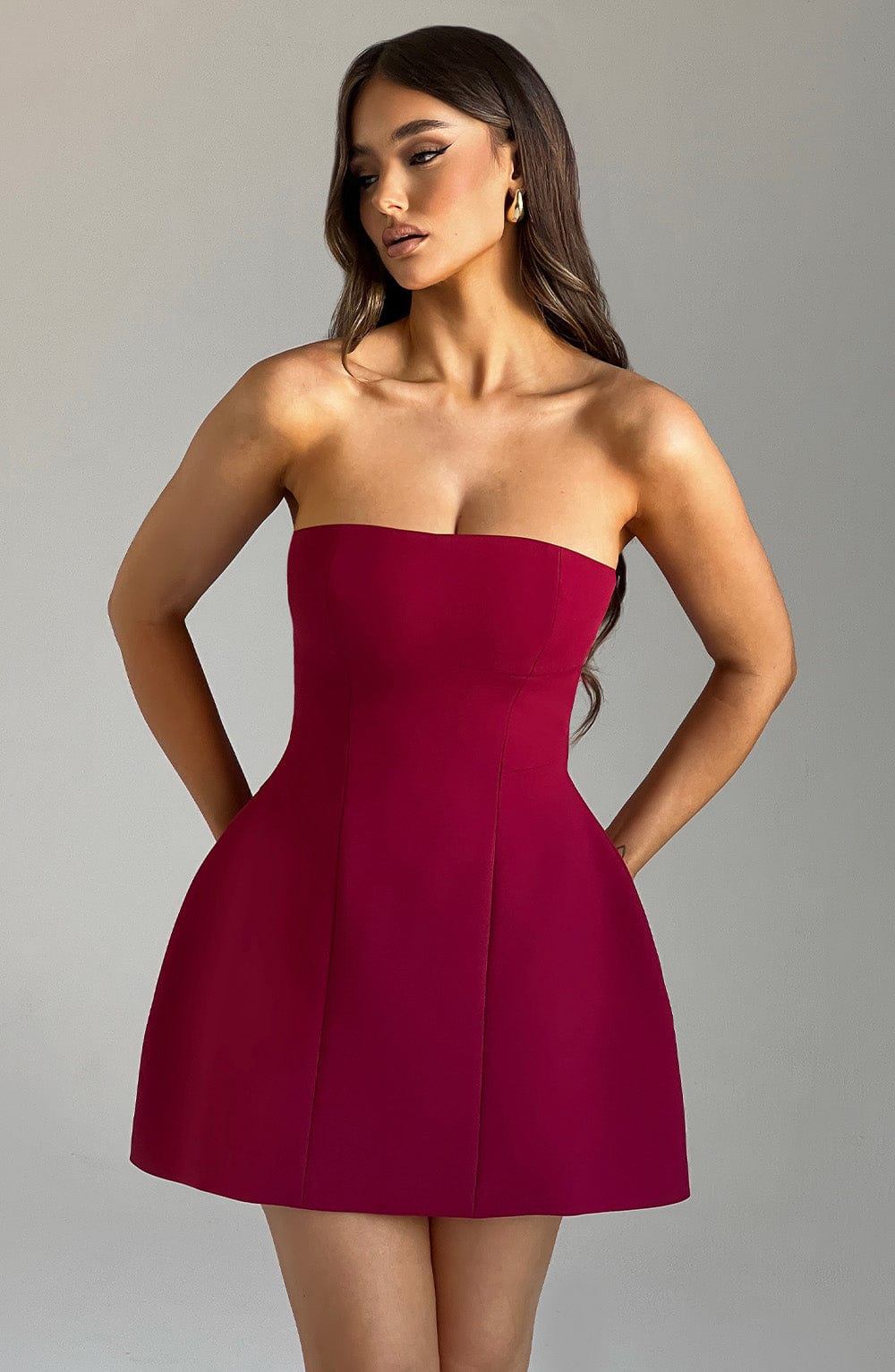 Asha Mini Dress Wine