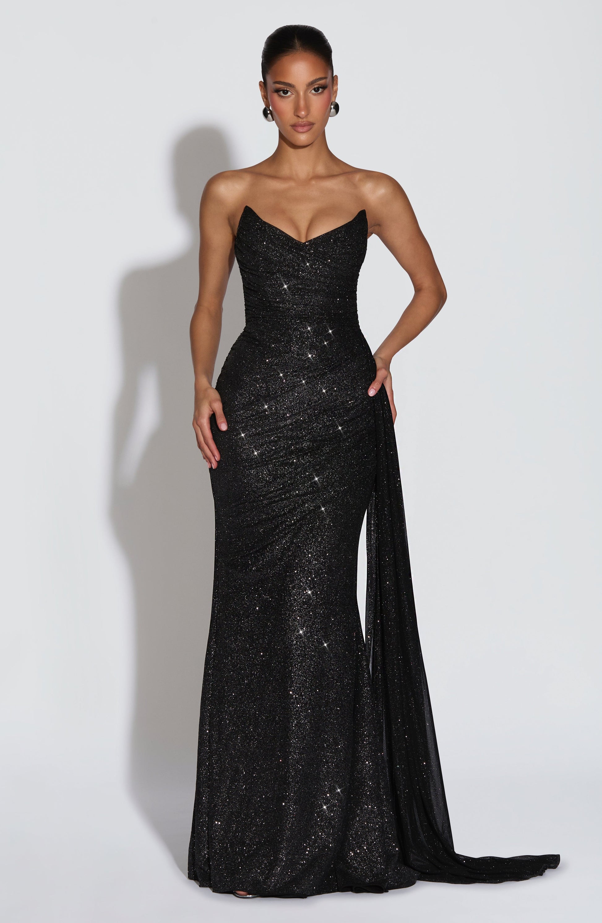 Ashika Maxi Dress Black Sparkle