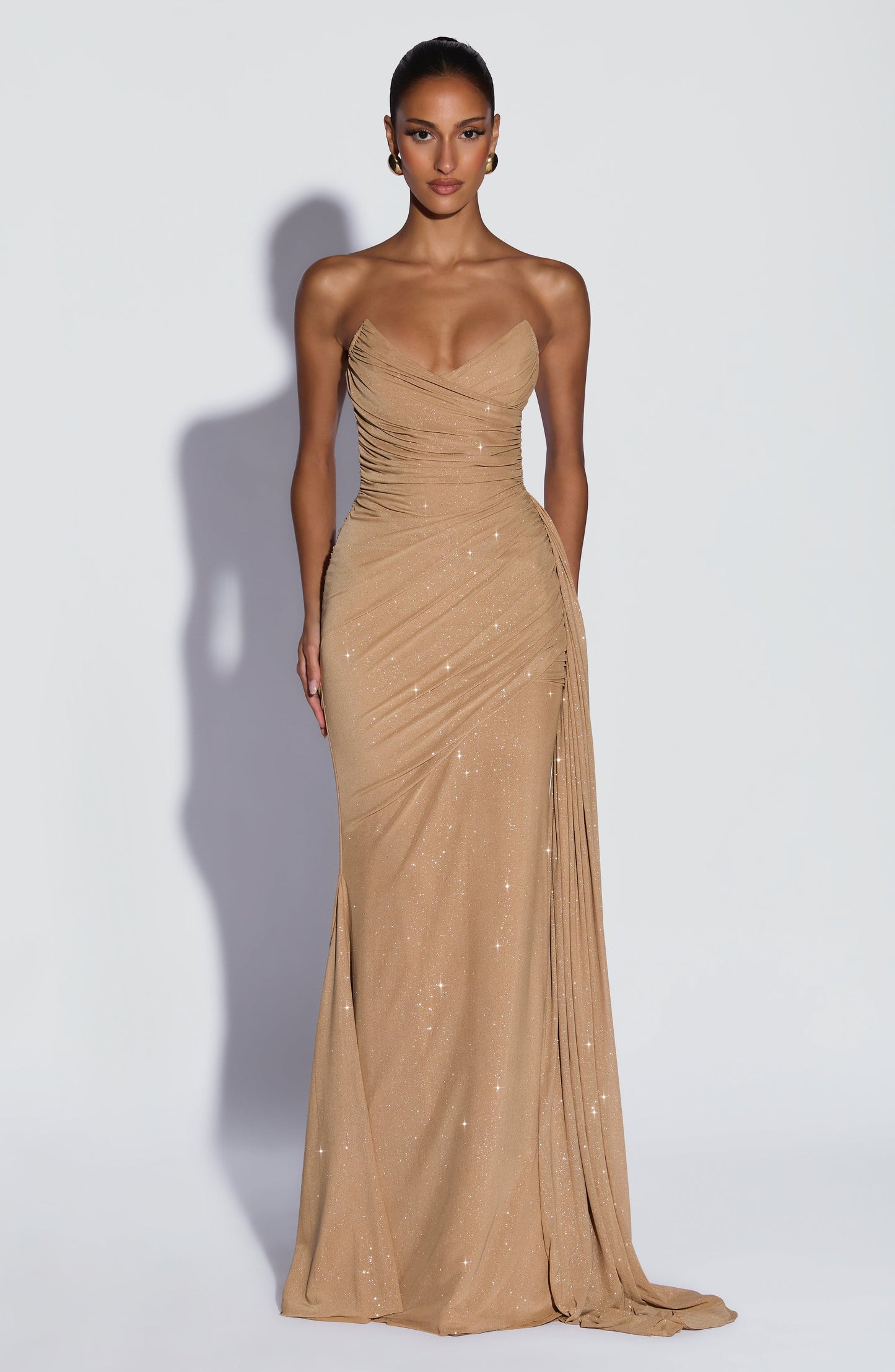Ashika Maxi Dress Gold Sparkle